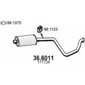 Резонатор ASSO 6W1 97Z3 Peugeot 306 1 (7A, 7C, N3, N5) Хэтчбек 1.8 16V 110 л.с. 1997 – 2001 36.6011