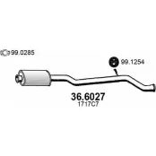 Резонатор ASSO 36.6027 L EDGX9B Peugeot 406 1 (8E, 8F) Универсал 2.0 HDi 110 107 л.с. 2001 – 2004