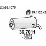 Глушитель ASSO 1QVC 9D 36.7011 Peugeot 306 1 (7A, 7C, N3, N5) Хэтчбек 1.9 D 69 л.с. 1998 – 2001