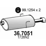 Глушитель ASSO 36.7051 0 GLML Peugeot 406 1 (8B) Седан 3.0 24V 190 л.с. 1996 – 2004