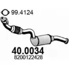 Катализатор ASSO 40.0034 Renault Twingo (C06) 1 Хэтчбек 1.2 16V (C06C. C06D. C06K) 75 л.с. 2001 – 2007 8JZ KAP