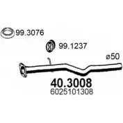 Выхлопная труба глушителя ASSO SU LCY 40.3008 Renault Espace (JS63) 2 Минивэн 2.1 TD (J63E) 90 л.с. 1994 – 1996