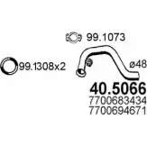 Выхлопная труба глушителя ASSO R3W C49I 40.5066 2407321
