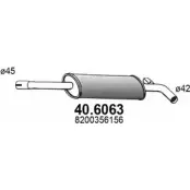 Резонатор ASSO Renault Modus (FJP0) 1 Хэтчбек 1.2 16V Hi Flex 75 л.с. 2008 – 2025 40.6063 ASY 75SV