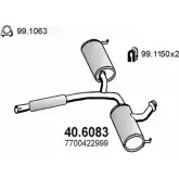 Резонатор ASSO Renault Laguna (K56) 1 Универсал 3.0 24V (K56V) 190 л.с. 1997 – 2001 0U HQE 40.6083