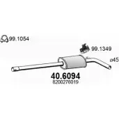 Резонатор ASSO 40.6094 Renault Megane (LM) 2 Седан 1.4 82 л.с. 2003 – 2024 G9F 4BX0