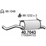 Глушитель ASSO 40.7043 1GO 5EQ Renault Scenic (JA, FA) 1 Минивэн 1.9 D (JA0J. FA0J) 64 л.с. 1999 – 2001