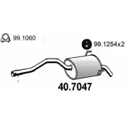 Глушитель ASSO 40.7047 2407460 M3QP 3CX