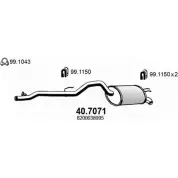 Глушитель ASSO 40.7071 4T VNIV Renault Twingo 1 (C06) 1993 – 2007