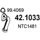 Выхлопная труба глушителя ASSO 42.1033 YB KOFK 2407555