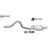 Глушитель ASSO 2407639 42.7038 R UTRS