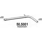 Выхлопная труба глушителя ASSO 2407866 PS2R DRP 50.5001