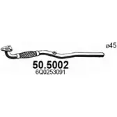 Выхлопная труба глушителя ASSO P UOEG 50.5002 Seat Cordoba (6L2) 2 Седан 1.2 64 л.с. 2002 – 2006