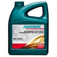 Трансмиссионное масло в мкпп, редуктор синтетическое 4014766250223 ADDINOL SAE 75W-90 API GL-4, API GL-4+, API GL-5, API GL-4, API GL-5, 4 л ADDINOL 4014766250223 1Z991 ZO 1439751040