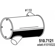 Глушитель ASSO 0LP852 S 510.7121 2408686