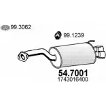 Глушитель ASSO 2409968 V XKHL 54.7001