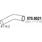 Выхлопная труба глушителя ASSO 2410580 HHF WT 570.9021