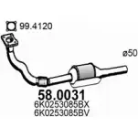 Катализатор ASSO NEA5 S Seat Toledo (1L) 1 Хэтчбек 1.6 i 75 л.с. 1993 – 1999 58.0031