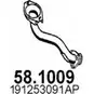 Выхлопная труба глушителя ASSO Seat Toledo (1L) 1 Хэтчбек 1.8 i 88 л.с. 1991 – 1996 AIWM3Q P 58.1009