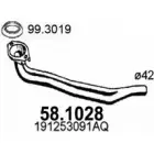 Выхлопная труба глушителя ASSO 58.1028 7J 1BP Seat Toledo
