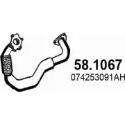 Выхлопная труба глушителя ASSO 58.1067 JNW MP 2410838