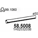 Выхлопная труба глушителя ASSO 58.5008 23 L8W Volkswagen Passat (B3-B4) 2 Универсал 2.0 116 л.с. 1993 – 1996