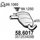 Резонатор ASSO 58.6017 LIA NTXO Volkswagen Passat (B3-B4) 2 1988 – 1997