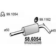 Резонатор ASSO 1Y96Y F3 58.6054 Volkswagen Lupo (6X) 1 1998 – 2005