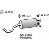 Глушитель ASSO 7 RUT27U Volkswagen Lupo (6X1, 6E1) 1 Хэтчбек 1.7 SDI 60 л.с. 1998 – 2005 58.7065