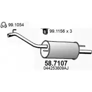 Глушитель ASSO I NZDBC 58.7107 2411062