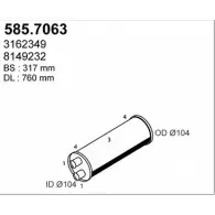 Глушитель ASSO T3H6 FG 585.7063 2411422