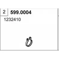 Кронштейн глушителя ASSO 599.0004 Z1WV U 2411513