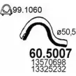 Выхлопная труба глушителя ASSO 60.5007 JNJO9E N 2411859