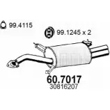 Глушитель ASSO 60.7017 GR TTKNS Volvo S40 1 (644) Седан 2.0 140 л.с. 1995 – 1999