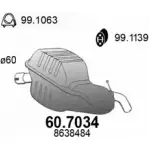 Глушитель ASSO 60.7034 Volvo S80 1 (184) 2000 – 2008 E2 E1GB