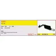 Спортивный глушитель ASSO IFSGL RZ Peugeot 407 ARTSPORT0025 VTFQVZX
