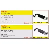 Спортивный глушитель ASSO EI43E O4 ARTSPORT0084 Fiat Punto (188) 2 Хэтчбек 1.9 JTD 86 л.с. 2001 – 2012 92QSN