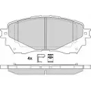 Тормозные колодки, дисковые, комплект E.T.F. 25 725 12-1554 D1711-8936 2457106