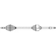 Приводной вал CIFAM MABU89 655-308 VZPY 1 Renault Laguna (B56) 1 Хэтчбек 2.2 D (B56F/2) 83 л.с. 1993 – 2001