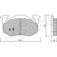 Тормозные колодки, дисковые, комплект CIFAM Renault Twingo (C06) 1 Хэтчбек 1.2 (C063. C064) 55 л.с. 1993 – 1996 2 0634 822-036-5 PHQTX