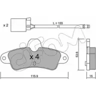 Тормозные колодки, дисковые, комплект CIFAM 21587 822-143-0K Ford Mondeo 1 (FD, GBP) Хэтчбек 2.0 i 16V 4x4 136 л.с. 1993 – 1996 2158 6