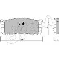 Тормозные колодки, дисковые, комплект CIFAM 21 558 MBNPA 822-233-0 2467727