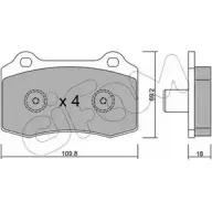 Тормозные колодки, дисковые, комплект CIFAM 8 2H81 2467754 822-251-5 ZDXO7F