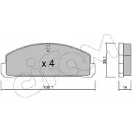 Тормозные колодки, дисковые, комплект CIFAM 2467829 822-300-0 UIJAV 2056 4