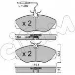 Тормозные колодки, дисковые, комплект CIFAM 2 3100 822-338-1 2467896 JRC5F