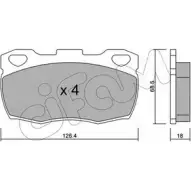 Тормозные колодки, дисковые, комплект CIFAM 2467916 GXNY KZ 822-352-1 L2THA