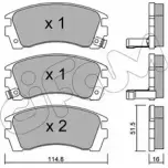 Тормозные колодки, дисковые, комплект CIFAM 217 16 2468062 21717 822-487-0