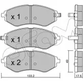 Тормозные колодки, дисковые, комплект CIFAM 822-508-1 23 974 Chevrolet Aveo (T200) 1 Хэтчбек 1.5 84 л.с. 2005 – 2008 25295