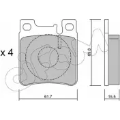 Тормозные колодки, дисковые, комплект CIFAM R38RKO4 21 305 822-567-0 Mercedes E-Class (S210) 2 Универсал 2.7 E 270 T CDI 163 л.с. 2000 – 2003