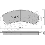 Тормозные колодки, дисковые, комплект CIFAM 23 663 Chevrolet Blazer XGZ4T 822-721-0